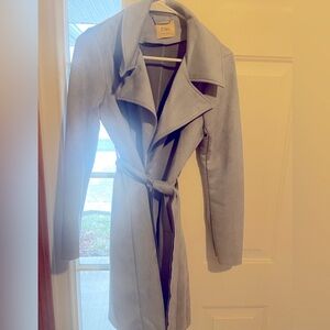 Ellie Tahari powder blue lightweight trench coat